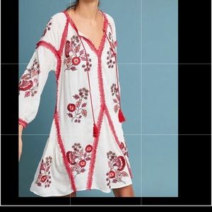 Ranna Gill Hadley Embroidered Tunic Dress,women M